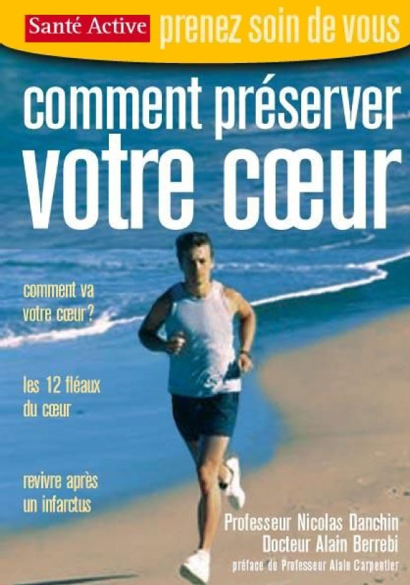 Homme courant sur la plage en couverture du guide de Santé Active Edition Comment préserver votre cœur