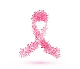 Ruban rose, symbole d'Octobre rose. Pink ribbon, the symbol for Pink October